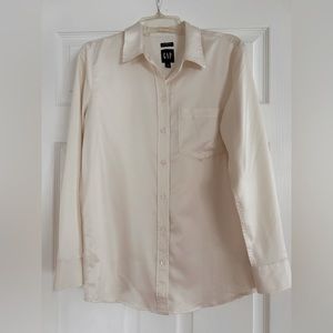 Gap Satin Boyfriend Shirt, Size Small, NWOT
